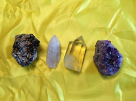 caring for crystals, recharging them, rose quartz,spirit quartz, citrine